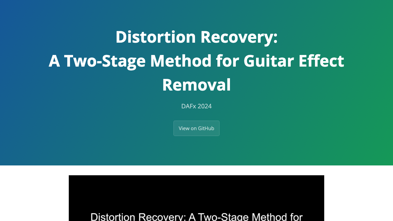 Guitar Effect Removal Demo